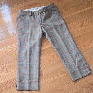 Abercrombie & Fitch Wool Womens Checkered Ankle Pant